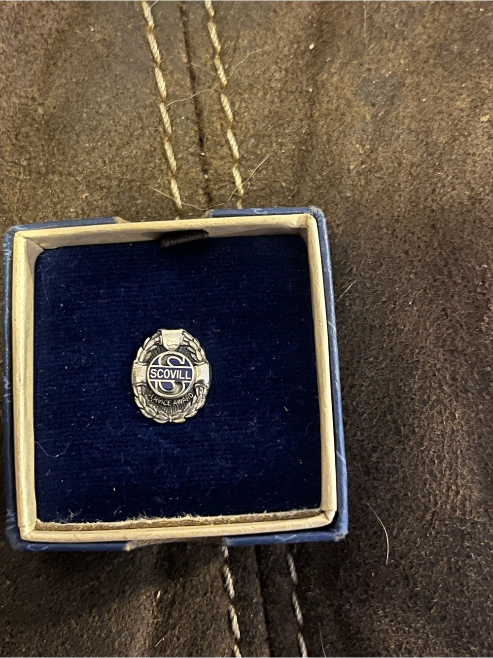 Sterling Silver Scovill Service Award Pin Brooch